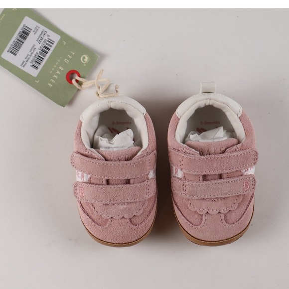 Ted Baker Other - Ted Baker Baby Trainers BG1 Tape Trnr Pink Suede 0-3 Months NWT